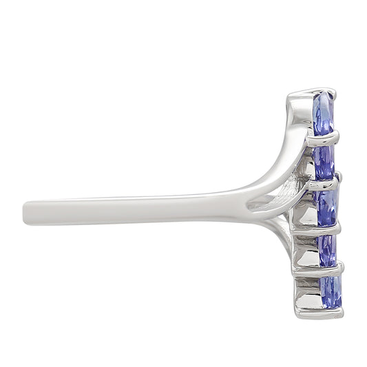 Silberring mit Tansanit - Klasse AAA