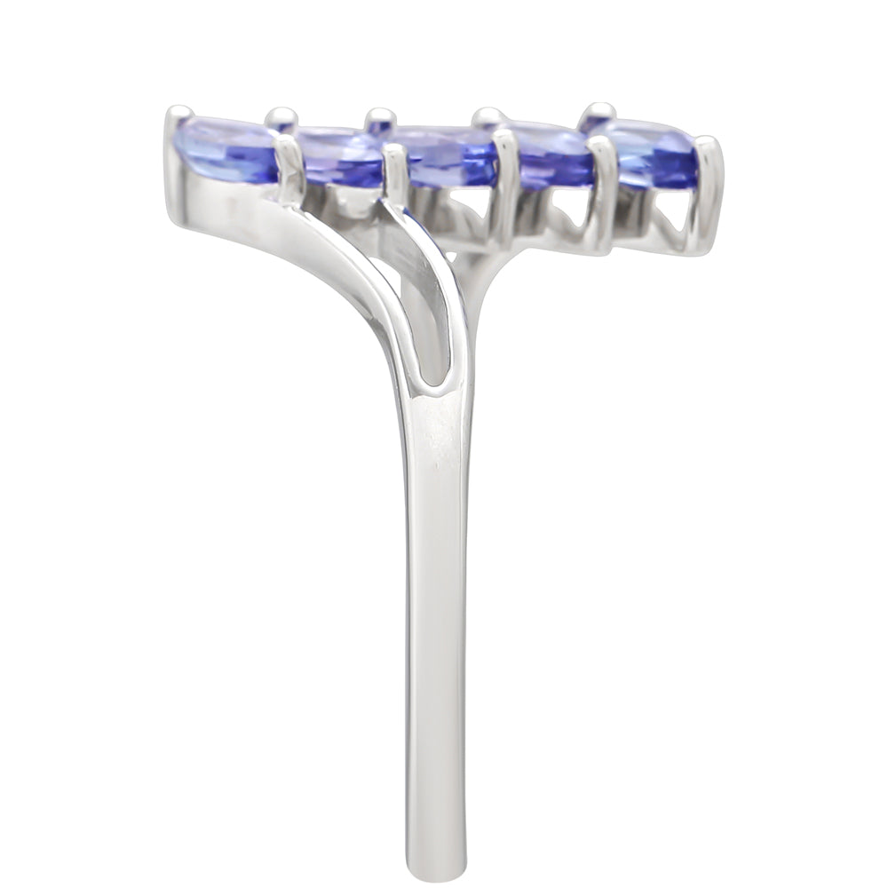 Silberring mit Tansanit - Klasse AAA