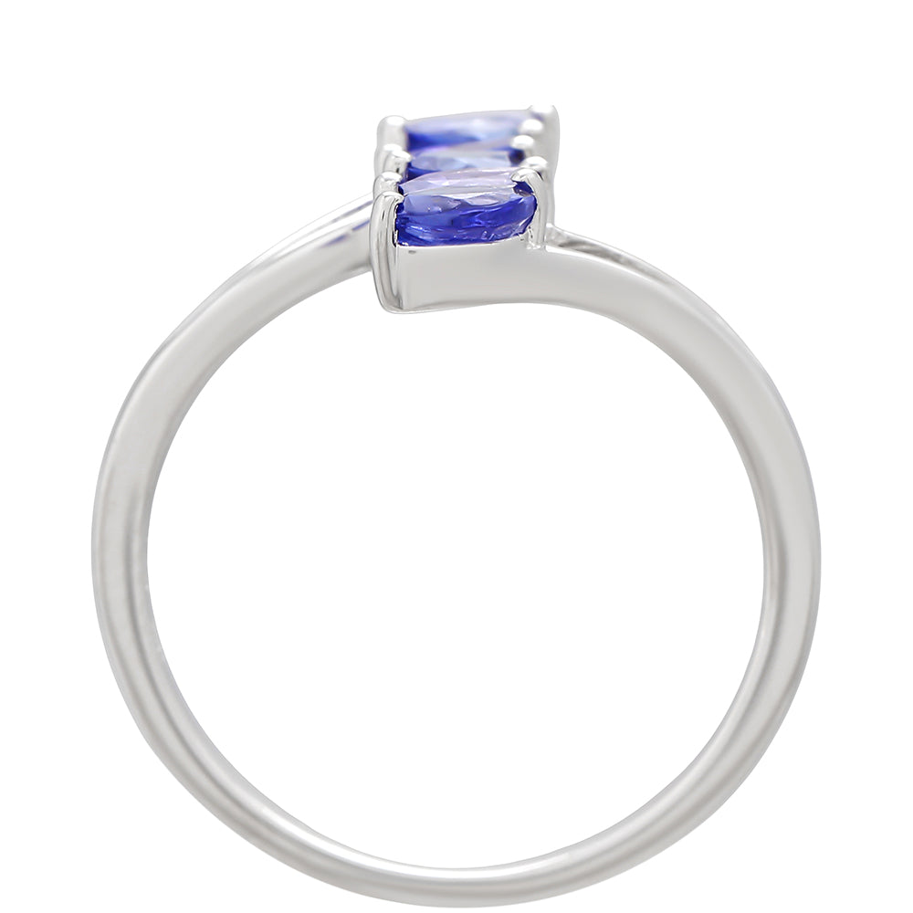 Silberring mit Tansanit - Klasse AAA 4 