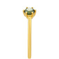 Goldplattierter Silberring mit grünem Diamant