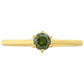 Goldplattierter Silberring mit grünem Diamant