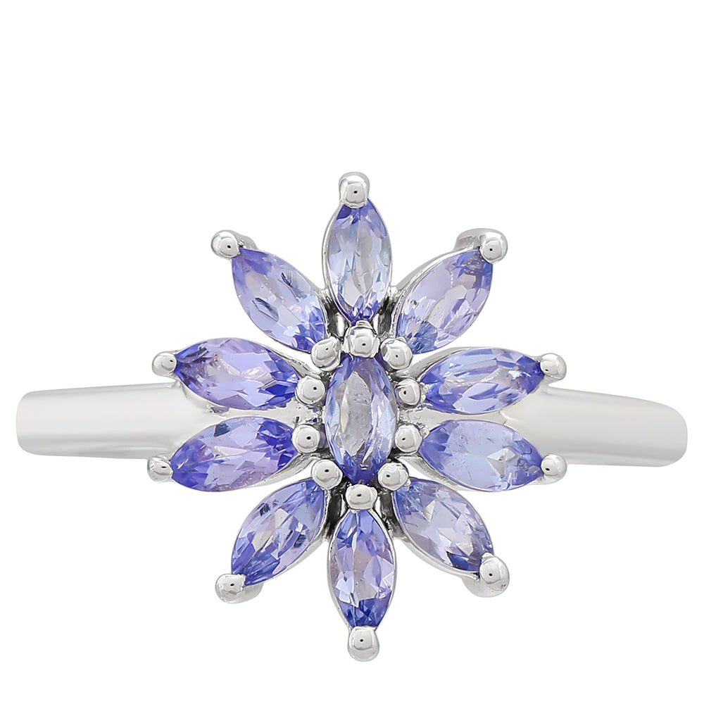 Silberring mit Tansanit - Klasse AAA 1 