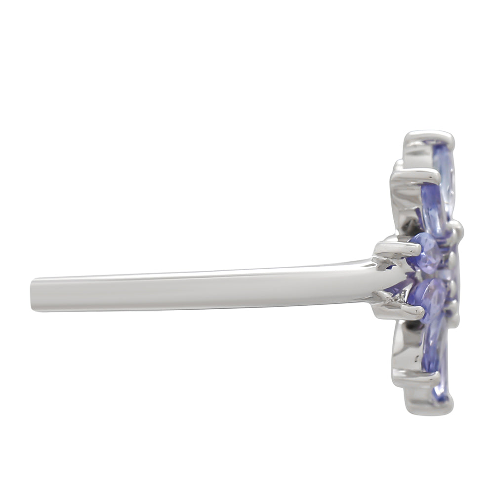 Silberring mit Tansanit - Klasse AAA