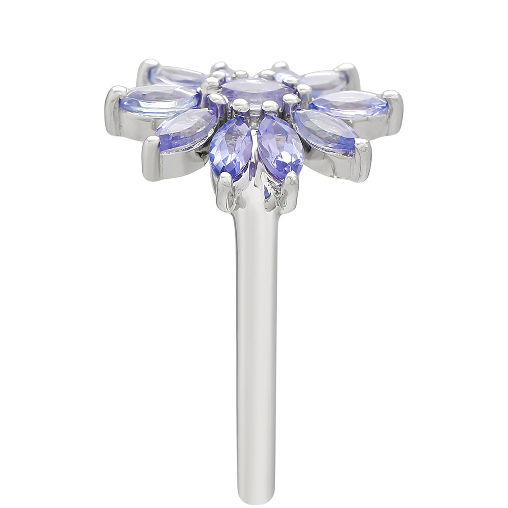 Silberring mit Tansanit - Klasse AAA