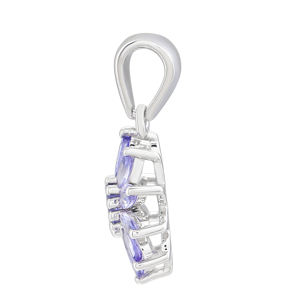 Silberanhänger mit Tansanit - Klasse AAA 2 