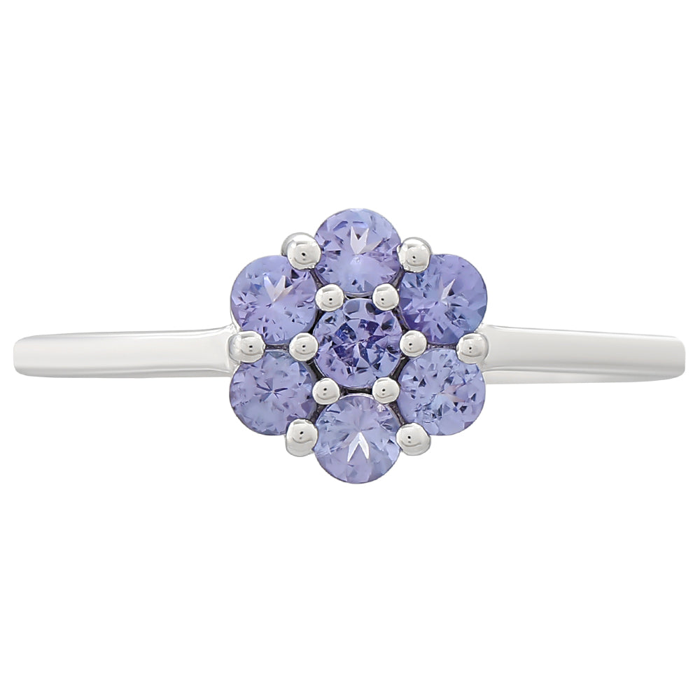 Silberring mit Tansanit - Klasse AAA