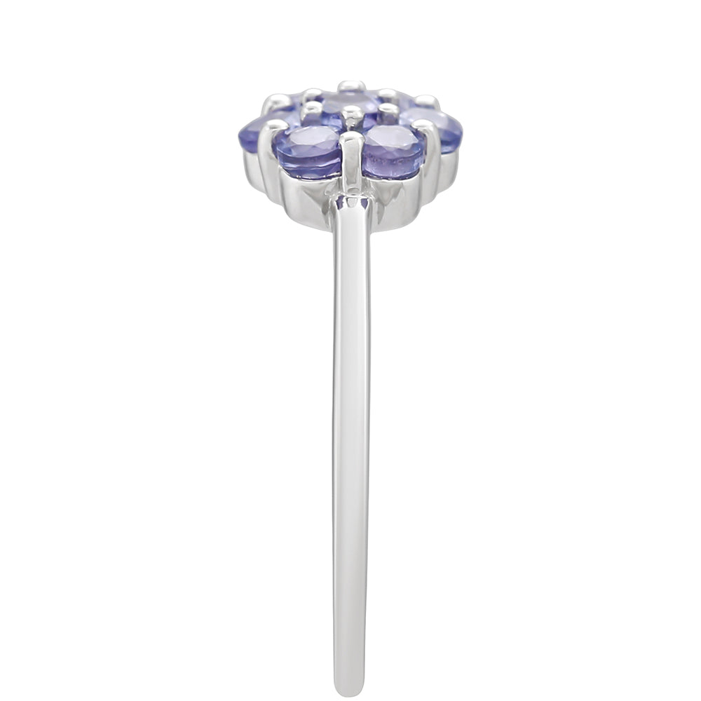 Silberring mit Tansanit - Klasse AAA