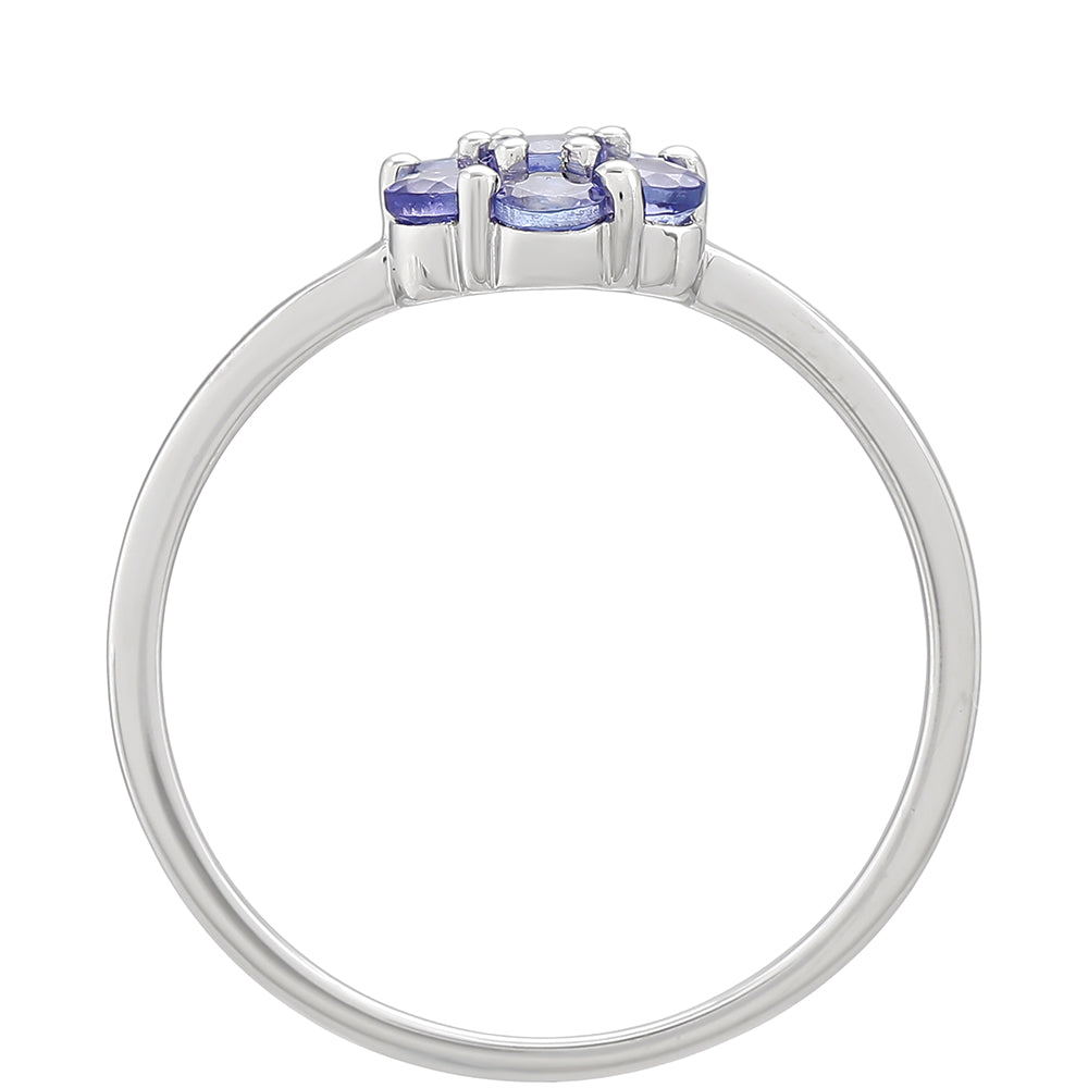 Silberring mit Tansanit - Klasse AAA 4 