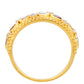 Goldplattierter Silberring mit Granat und Citrin aus Madeira