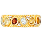 Goldplattierter Silberring mit Granat und Citrin aus Madeira
