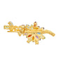 Goldplattierte Silberbrosche mit Amethyst und Citrin aus Madeira