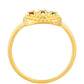 Goldplattierter Silberring mit Amethyst und Citrin aus Madeira