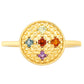 Goldplattierter Silberring mit Amethyst und Citrin aus Madeira