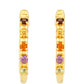 Goldplattierte Silberohrringe mit Amethyst und Citrin aus Madeira