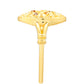Goldplattierter Silberring mit Amethyst und Citrin aus Madeira