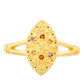 Goldplattierter Silberring mit Amethyst und Citrin aus Madeira