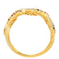 Goldplattierter Silberring mit Amethyst und Citrin aus Madeira