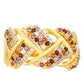 Goldplattierter Silberring mit Amethyst und Citrin aus Madeira