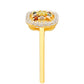 Goldplattierter Silberring mit Tansanit und Citrin aus Madeira