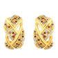 Goldplattierte Silberohrringe mit Amethyst und Zitrin