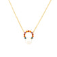 Goldplattierte Silberhalskette mit Amethyst und Citrin aus Madeira