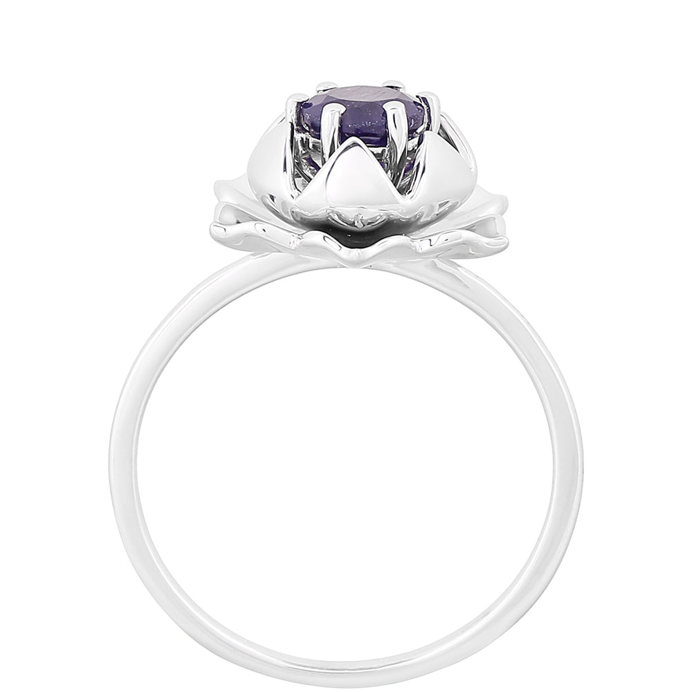 Silberring mit Thai Saphir 4 