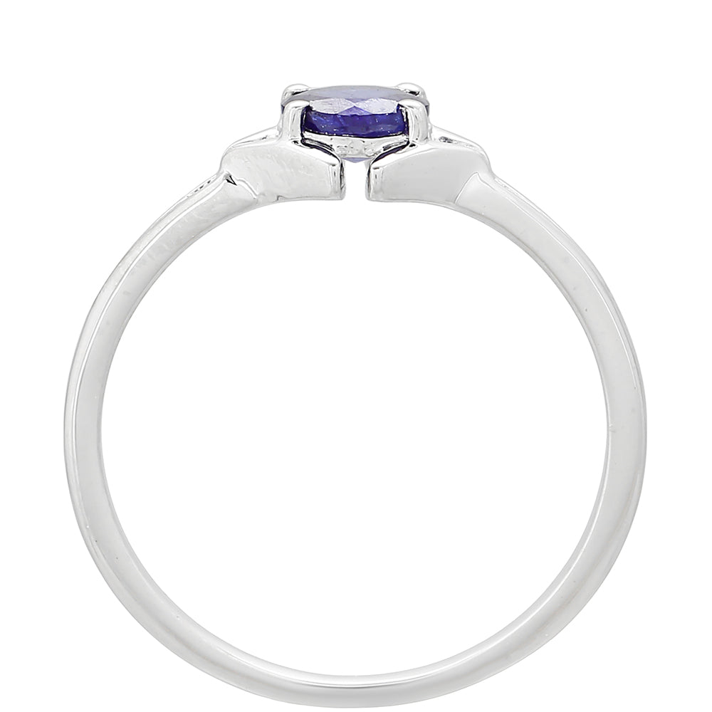 Silberring mit Thai Saphir 2 
