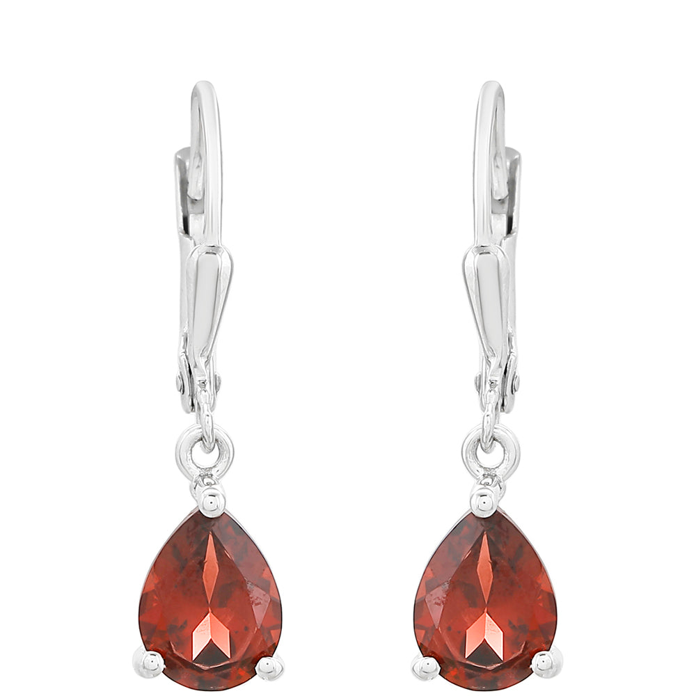 Silberohrringe mit Granat 1 