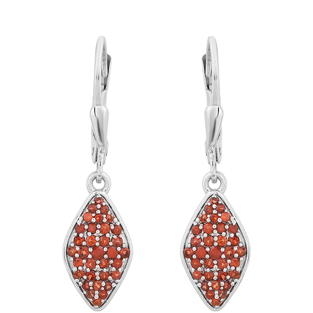 Silberohrringe mit Granat