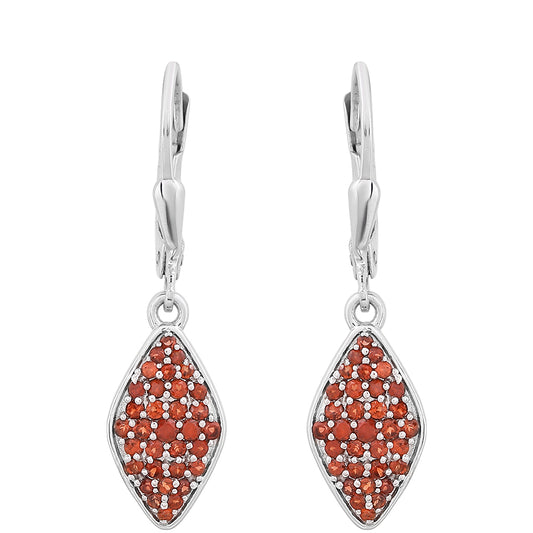 Silberohrringe mit Granat