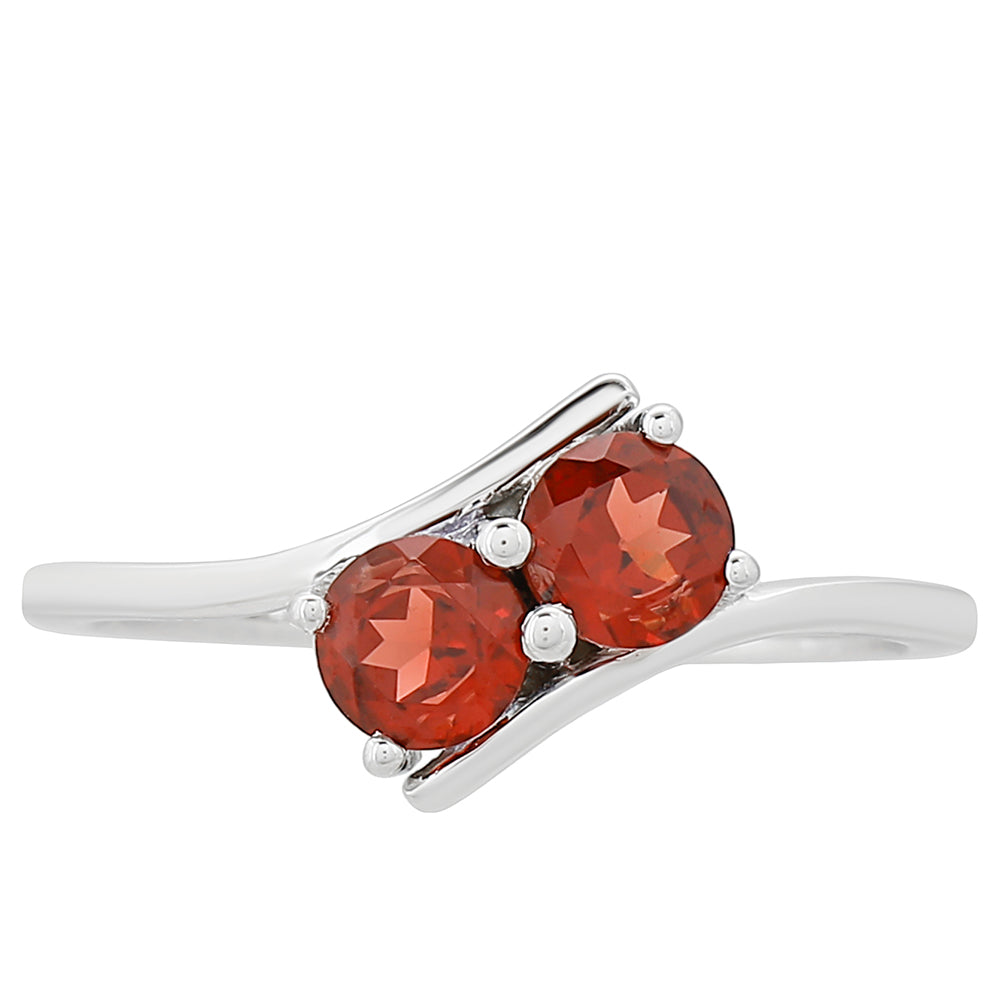 Silberring mit Granat 1 