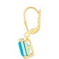 Goldplattierte Silberohrringe mit Paraiba Quarz