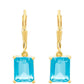 Goldplattierte Silberohrringe mit Paraiba Quarz