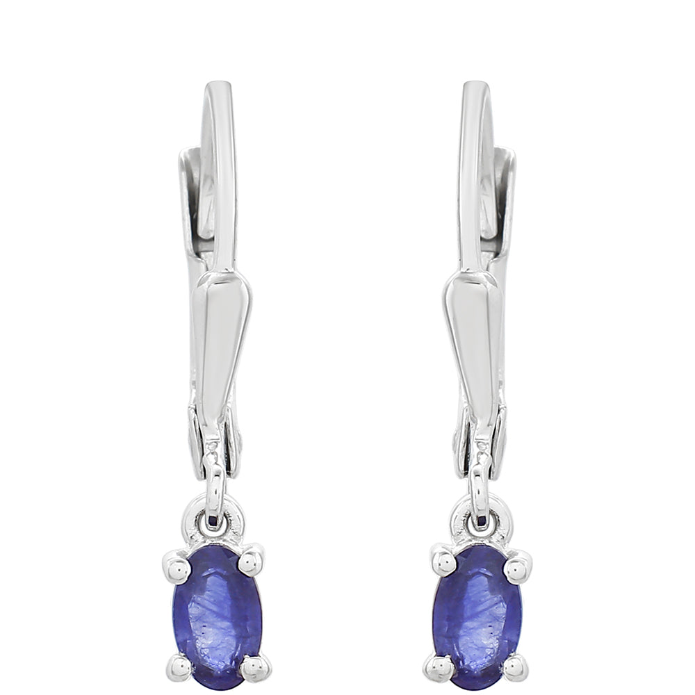 Silberohrringe mit Thai Saphir