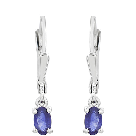 Silberohrringe mit Thai Saphir