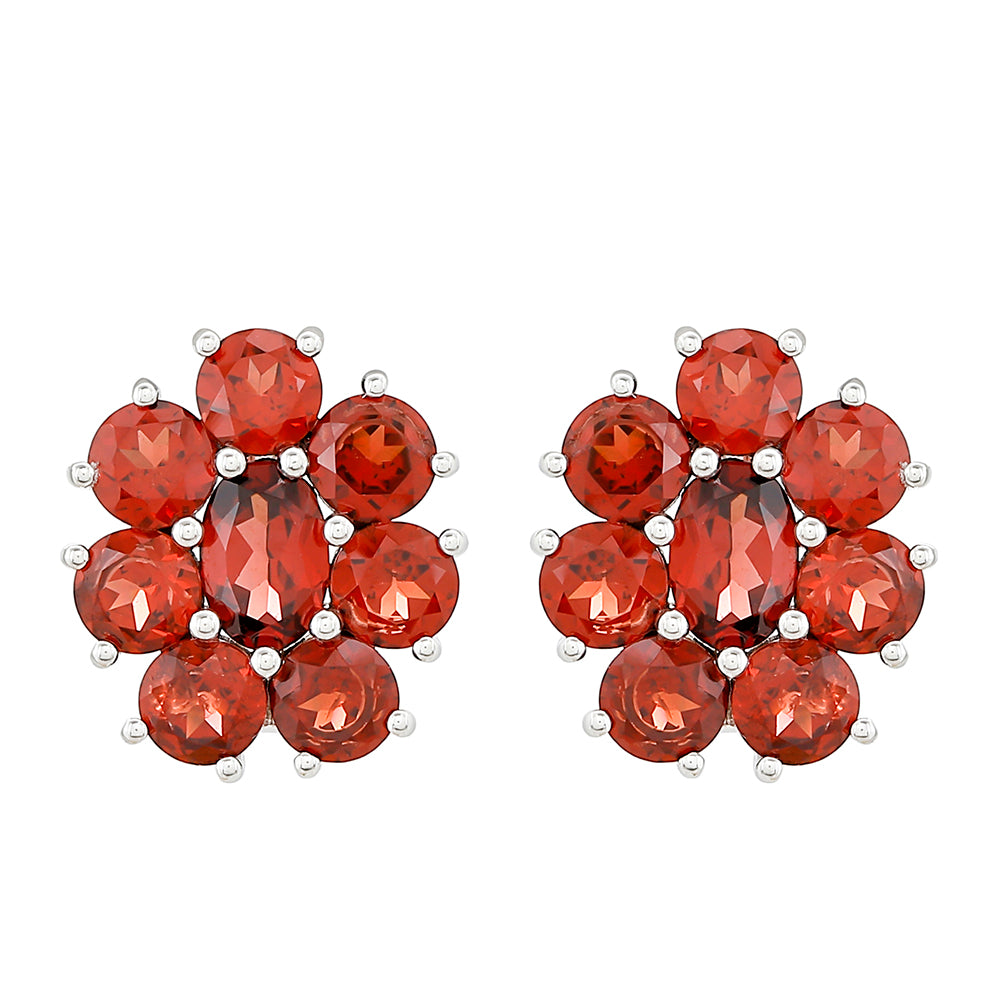 Silberohrringe mit Granat 1 