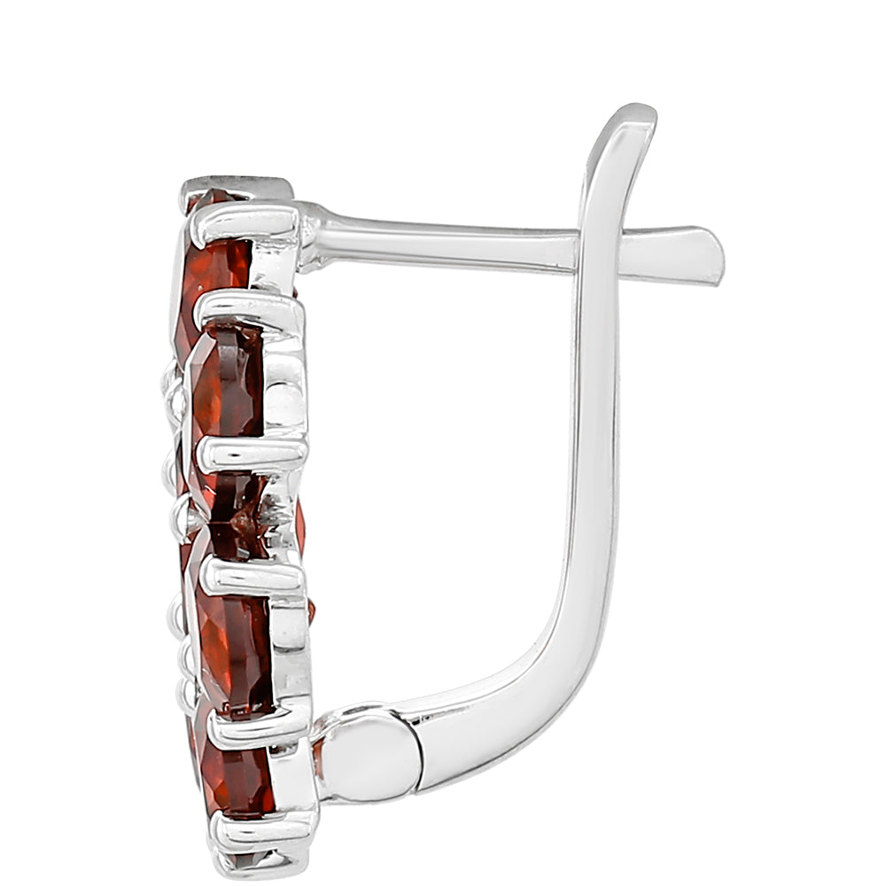 Silberohrringe mit Granat