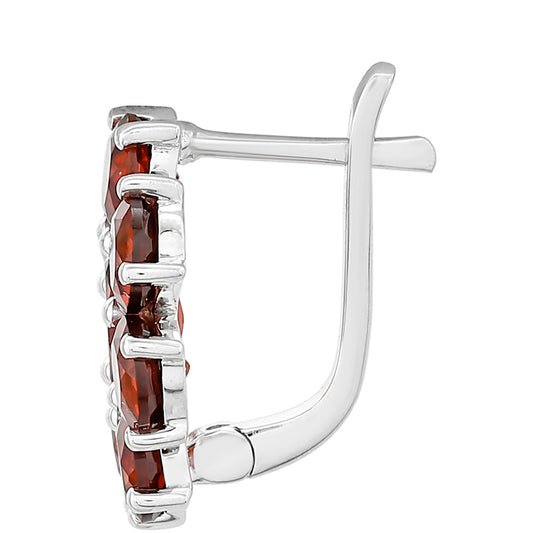 Silberohrringe mit Granat