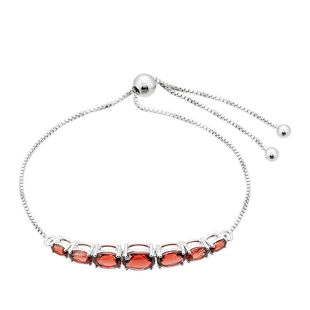 Silberarmband mit Granat