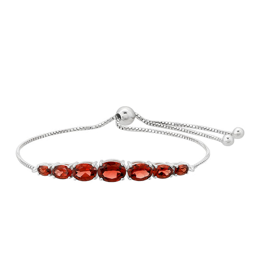 Silberarmband mit Granat