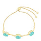 Goldplattiertes Silberarmband mit Paraiba Quarz