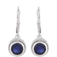 Silberohrringe mit Thai Saphir