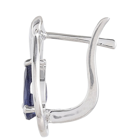 Silberohrringe mit Thai Saphir