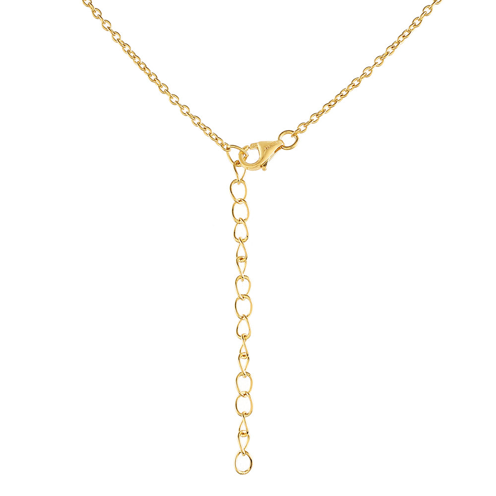 Goldplattierte Silberhalskette mit barocker Süßwasserzuchtperle und weißem Topas 2 