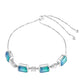 Silberarmband mit Pfauenquarz und weißem Topas