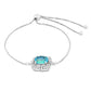 Silberarmband mit Pfauenquarz und weißem Topas