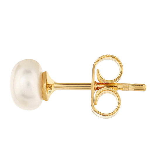 Goldplattierte Silberohrringe mit barocker Süßwasserzuchtperle