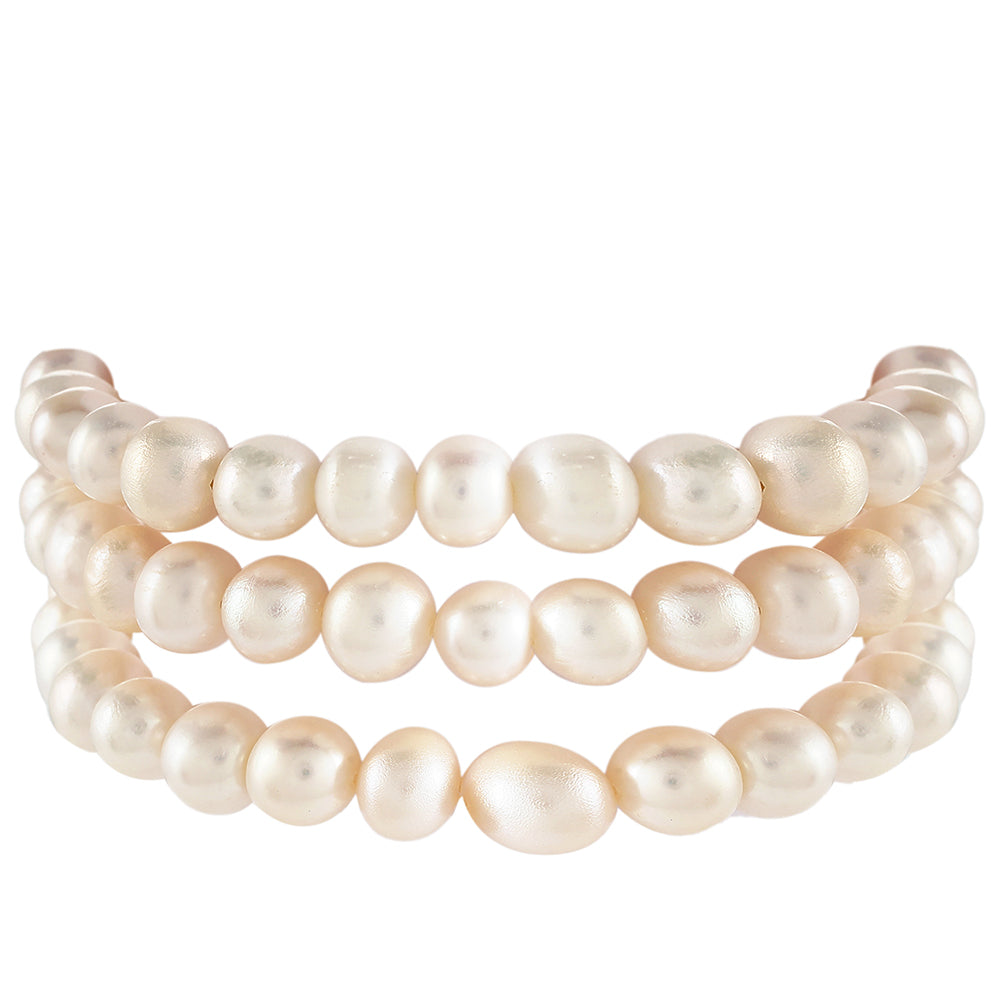 Goldplattiertes Silberarmband mit barocker Süßwasserzuchtperle