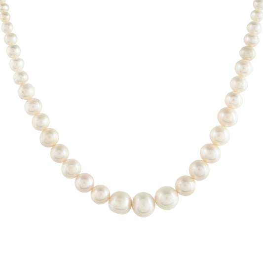 Goldplattierte Silberhalskette mit barocker Süßwasserzuchtperle