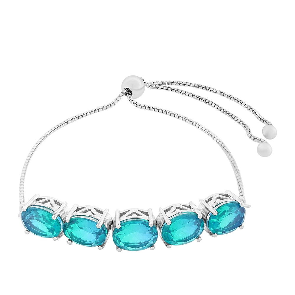 Silberarmband mit Pfauenquarz 1 